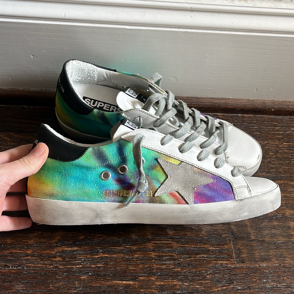 Golden Goose Superstar Tie-Dye Sneakers - Size 38, NWT